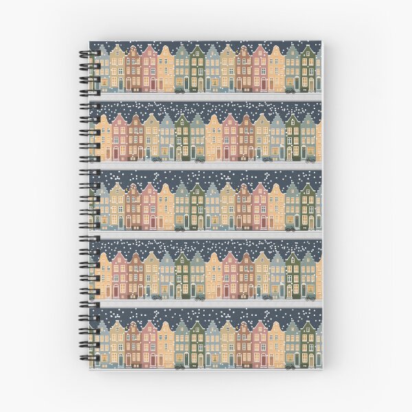 Item preview, Dutch Winter Townhouses Christmas Street Art designed and sold by Studio Pico.