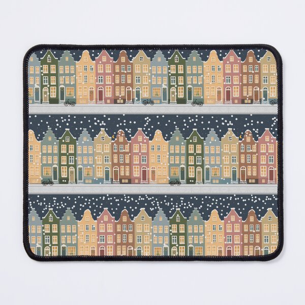 Item preview, Dutch Winter Townhouses Christmas Street Art designed and sold by Studio Pico.