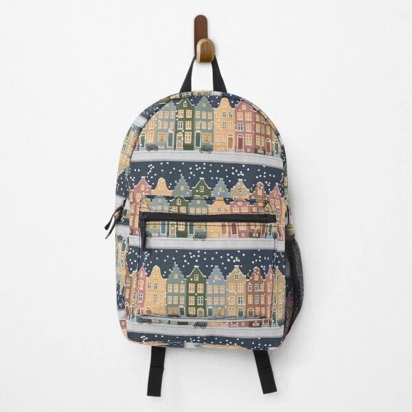 Item preview, Dutch Winter Townhouses Christmas Street Art designed and sold by Studio Pico.