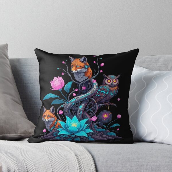 Item preview, The cyber jungle of foxes and owls designed and sold by Mandarinaut.