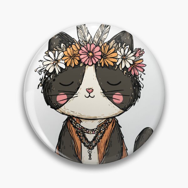 Item preview, Vintage Boho Cat Feline designed and sold by bapupa.