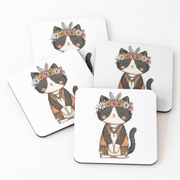 Item preview, Vintage Boho Cat Feline designed and sold by bapupa.