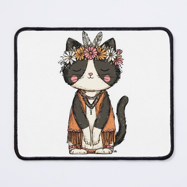 Item preview, Vintage Boho Cat Feline designed and sold by bapupa.
