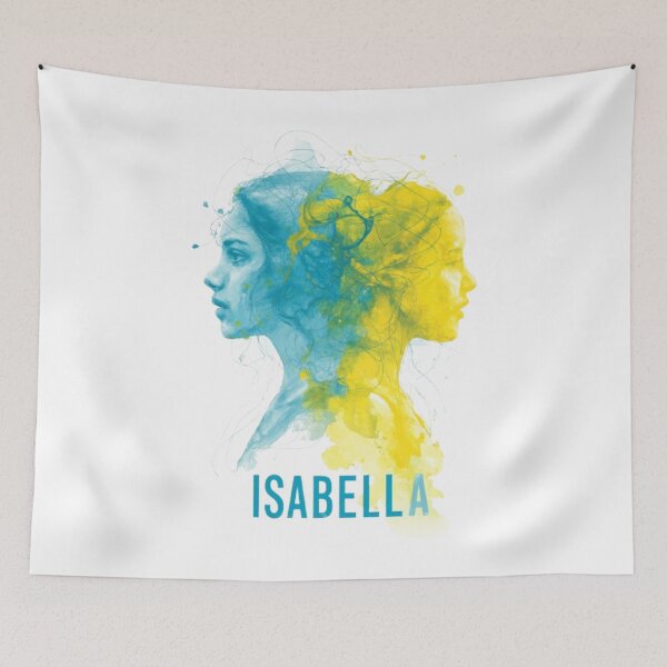 Item preview, Isabella Gemini Zodiac Watercolor  Portrait designed and sold by AlexLineArt.