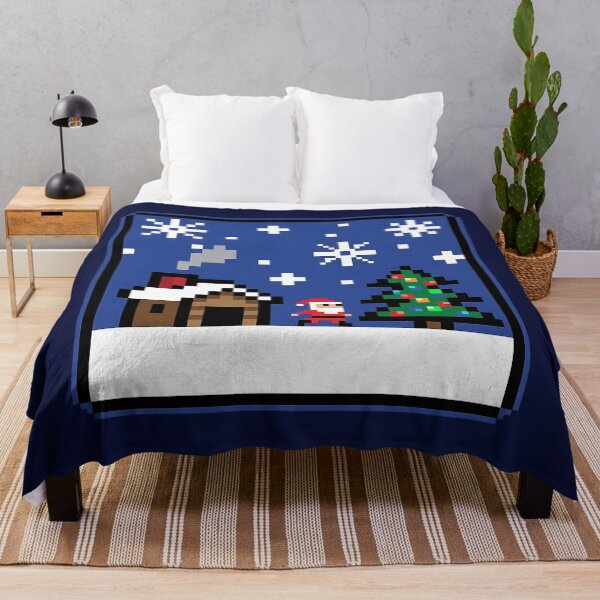 Item preview, Retro Pixel Christmas – 8-Bit Winter Scene designed and sold by bennasener.