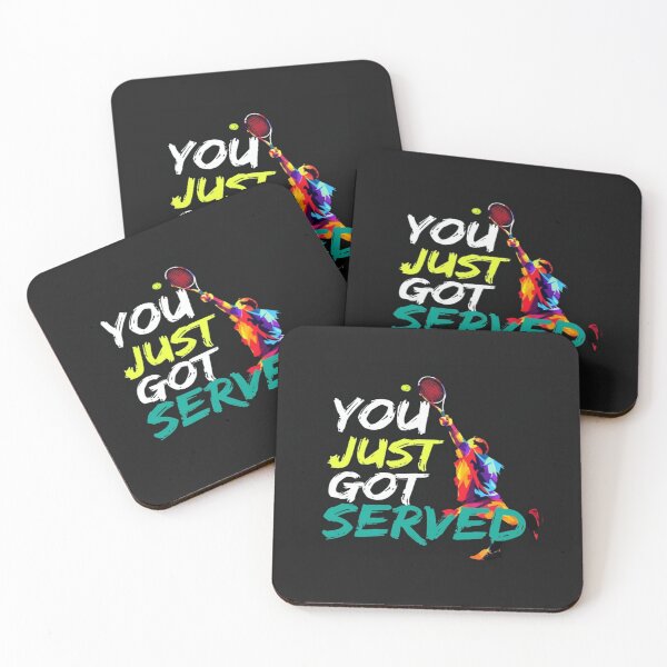 Item preview, Colorful Tennis Serve Poster – “You Just Got Served” Sports Art Print designed and sold by Bright Nest Studio.