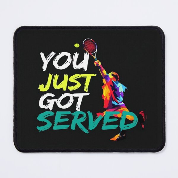 Item preview, Colorful Tennis Serve Poster – “You Just Got Served” Sports Art Print designed and sold by Bright Nest Studio.