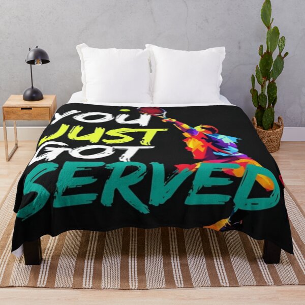 Item preview, Colorful Tennis Serve Poster – “You Just Got Served” Sports Art Print designed and sold by Bright Nest Studio.
