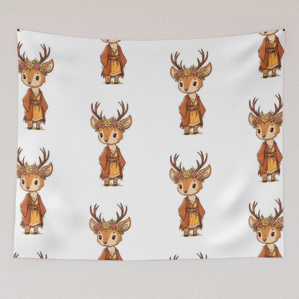 Item preview, Whimsical Boho Deer Nature designed and sold by bapupa.
