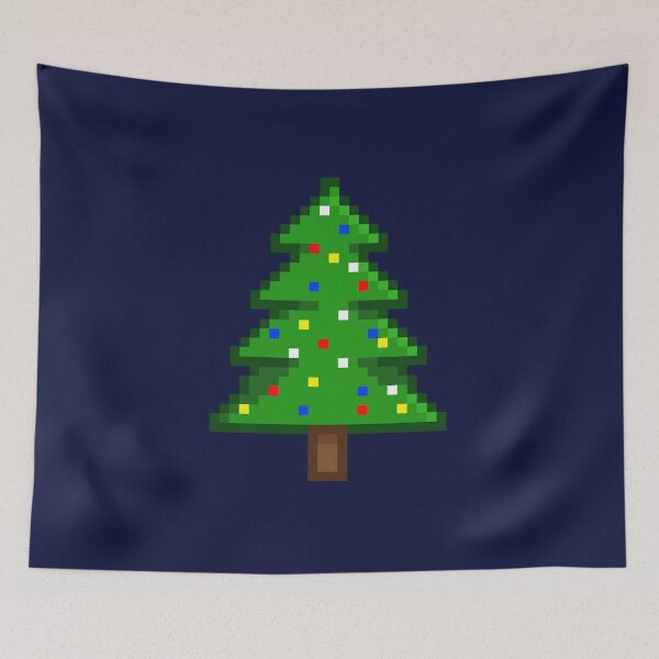 Item preview, 8-Bit Pixel Christmas Tree – Retro Holiday Art designed and sold by bennasener.