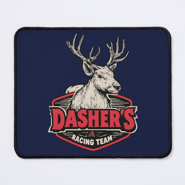 Item preview, Dasher’s Racing Team – Retro Reindeer Christmas Design in Sports Team Style designed and sold by Meiersbeste.