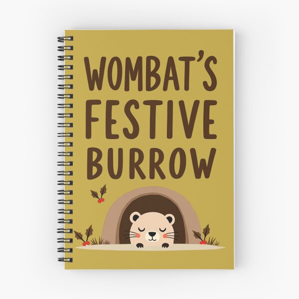 Item preview, Wombat’s Festive Burrow – Cute Aussie Christmas Design designed and sold by TroyTheTerrific.