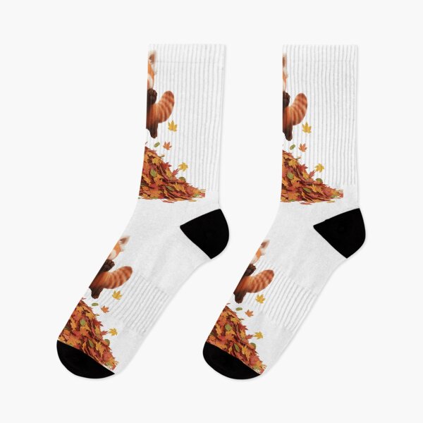 Item preview, Cute Red Panda Jumping in Autumn Leaves designed and sold by HumTumMe.