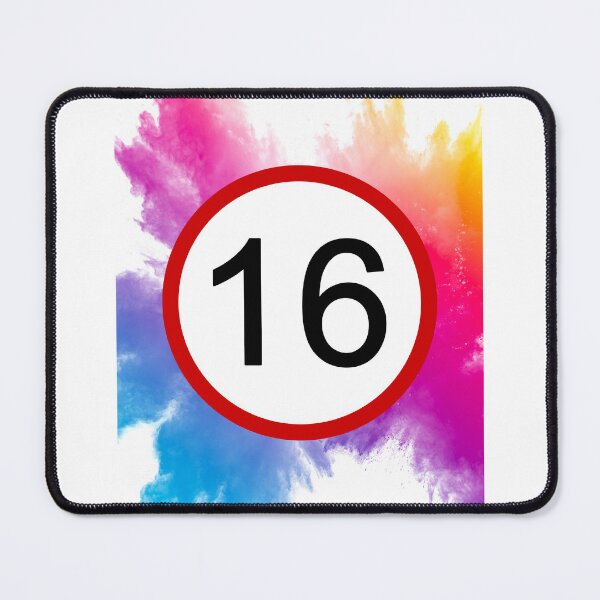 Item preview, 16, Sixteen, Road Sign, Age Sign, Birthday, Rainbow designed and sold by AASparksDesigns.