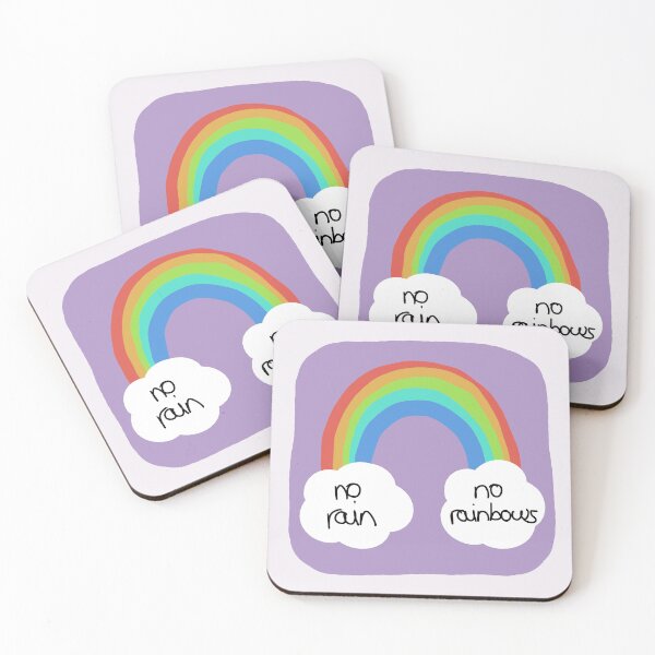 Item preview, "No rain, no rainbows" illustration | mental health/ trauma/ positive affirmation designed and sold by NeurodiverseTea.