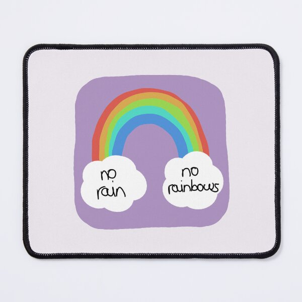 Item preview, "No rain, no rainbows" illustration | mental health/ trauma/ positive affirmation designed and sold by NeurodiverseTea.