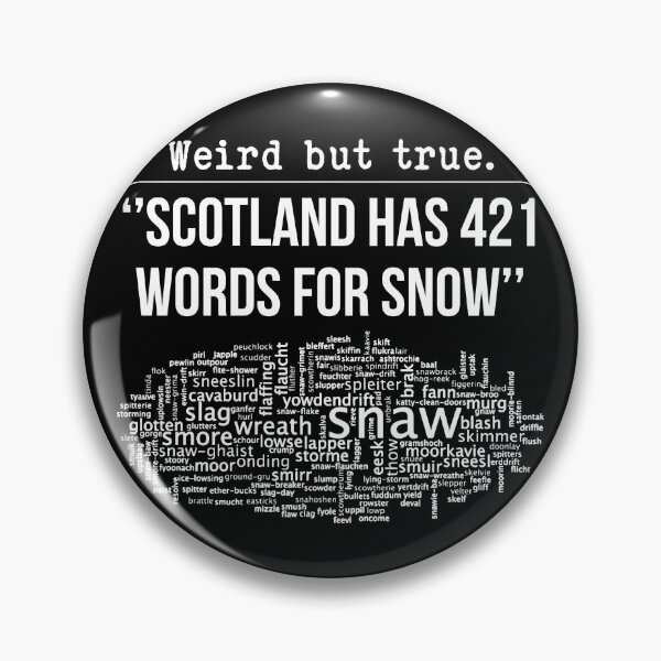 Item preview, White Weird But True Fun Fact Typography Tee – 421 Words for Snow designed and sold by createlovefab.