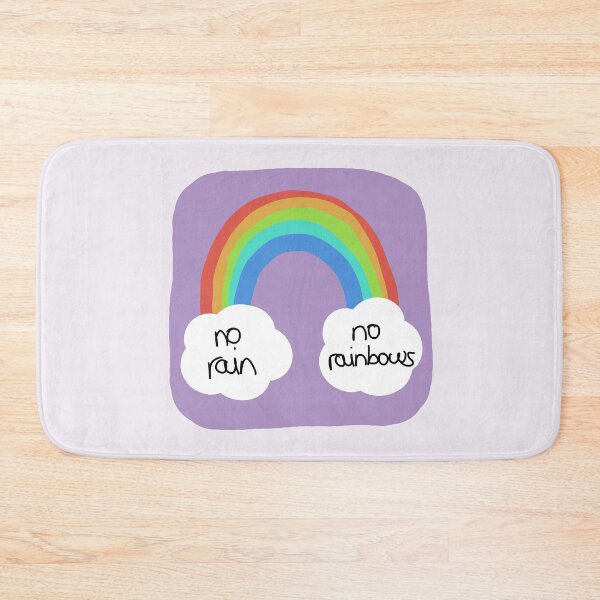 Item preview, "No rain, no rainbows" illustration | mental health/ trauma/ positive affirmation designed and sold by NeurodiverseTea.