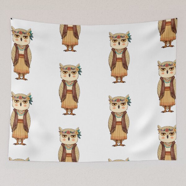 Item preview, Whimsical Boho Owl Tribal designed and sold by bapupa.
