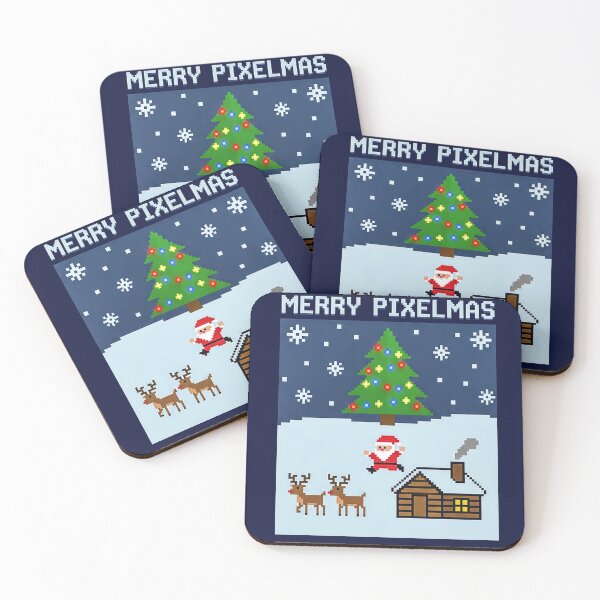 Item preview, Retro Pixel Christmas – 8-Bit Winter Scene 2 designed and sold by bennasener.