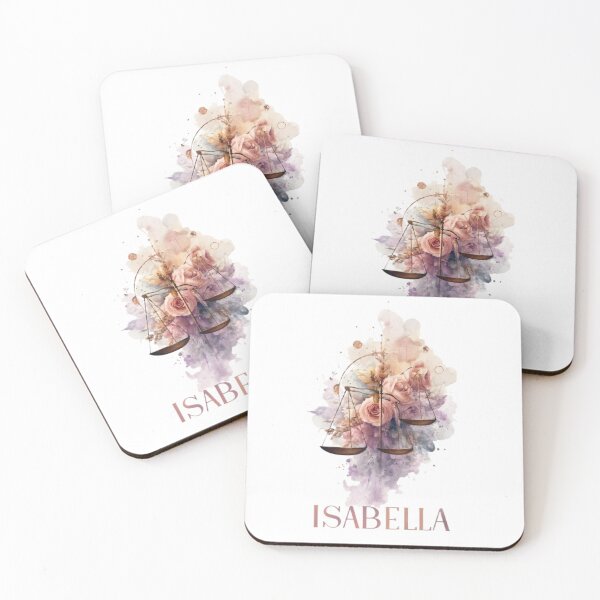 Item preview, Isabella Libra Zodiac Floral Watercolor Scales designed and sold by AlexLineArt.