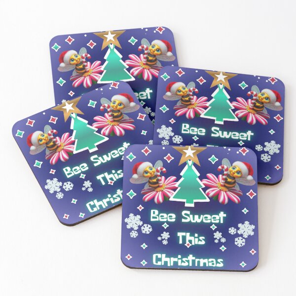 Item preview, Bee Sweet This Christmas – Cute Christmas Bee Art with Candy Canes & Festive Holiday Design designed and sold by HopeAndHustle.