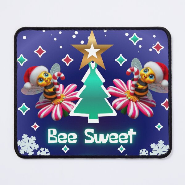 Item preview, Bee Sweet This Christmas – Cute Christmas Bee Art with Candy Canes & Festive Holiday Design designed and sold by HopeAndHustle.