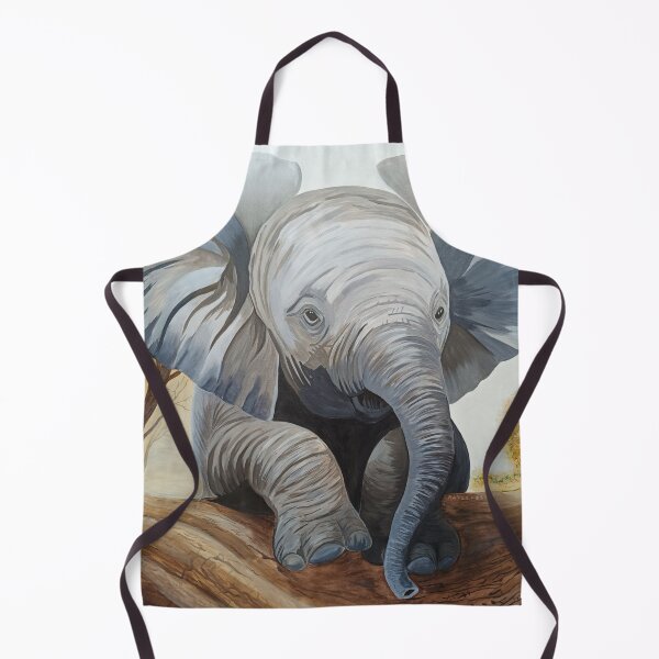 Item preview, Steps of Wonder -Baby Elephant Acrylic Wildlife Painting designed and sold by RavenFosterArt.