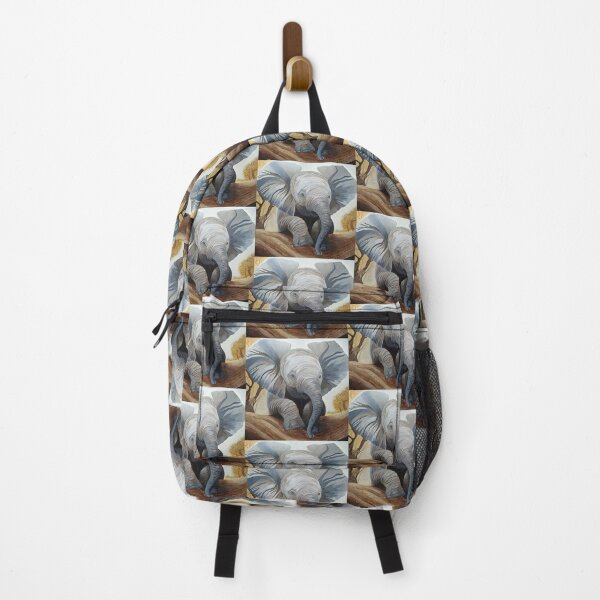 Item preview, Steps of Wonder -Baby Elephant Acrylic Wildlife Painting designed and sold by RavenFosterArt.