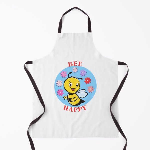 Item preview, Happy Cartoon Bee with Flowers – Cute Kids Illustration designed and sold by Love3Happy.