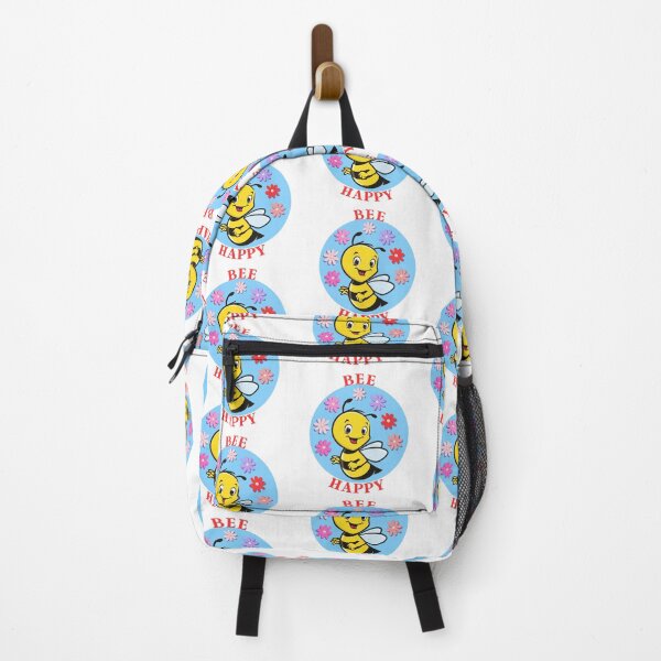 Item preview, Happy Cartoon Bee with Flowers – Cute Kids Illustration designed and sold by Love3Happy.