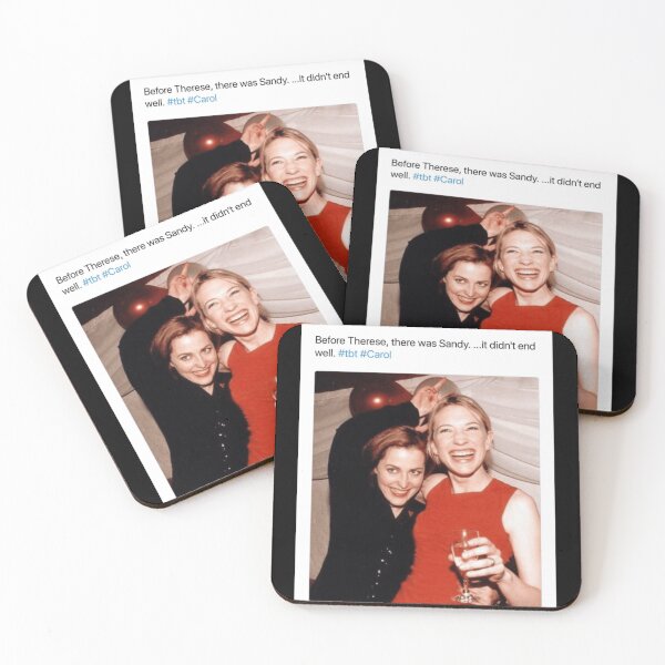Item preview, Gillian Anderson Tweet With Cate Blanchett Funny Meme Poster designed and sold by WalSaue.