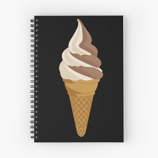 Item preview, Chocolate and Vanilla Swirl Soft Serve Ice Cream Cone designed and sold by kerreation.