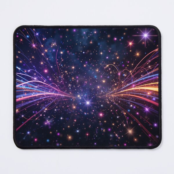 Item preview, Cosmic Stardust Burst – Vibrant Multicolor Sparkling Abstract Night Sky designed and sold by PixelVibe782.