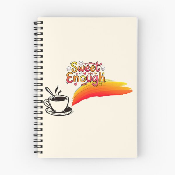 Item preview, Vibrant Sweet Enough Coffee Design | Cozy Sketch & Cute Candy Letters designed and sold by MCT-GALLERY.
