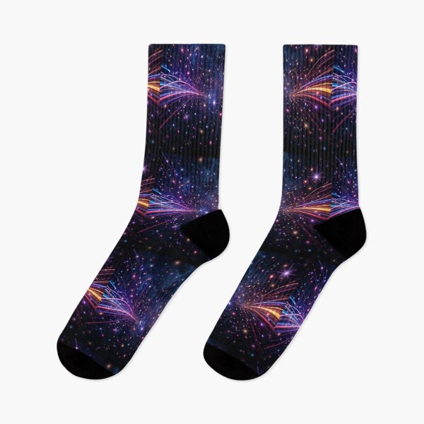 Item preview, Cosmic Stardust Burst – Vibrant Multicolor Sparkling Abstract Night Sky designed and sold by PixelVibe782.