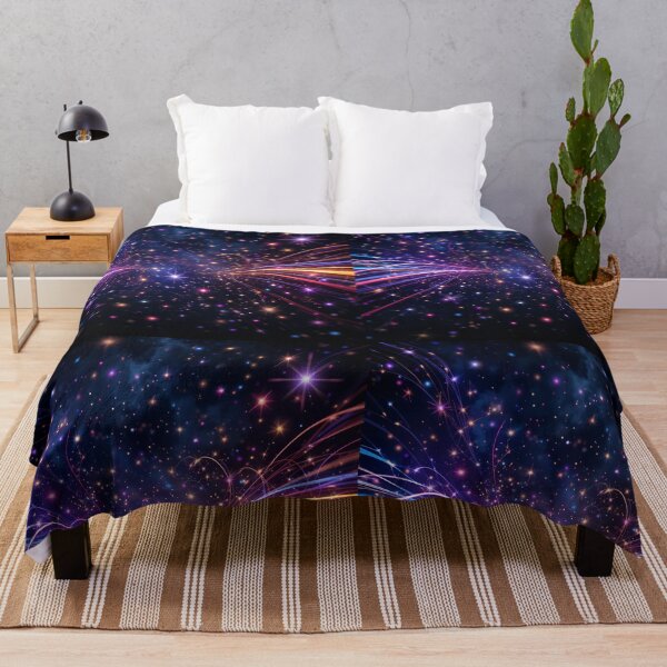 Item preview, Cosmic Stardust Burst – Vibrant Multicolor Sparkling Abstract Night Sky designed and sold by PixelVibe782.