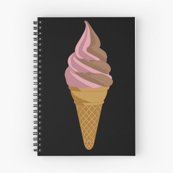 Item preview, Strawberry and Chocolate Swirl Soft Serve Ice Cream Cone designed and sold by kerreation.