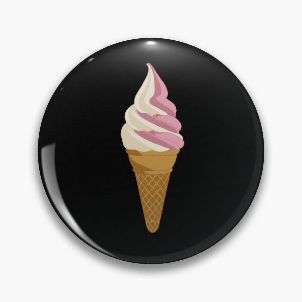 Item preview, Strawberry and Vanilla Swirl Soft Serve Ice Cream Cone designed and sold by kerreation.