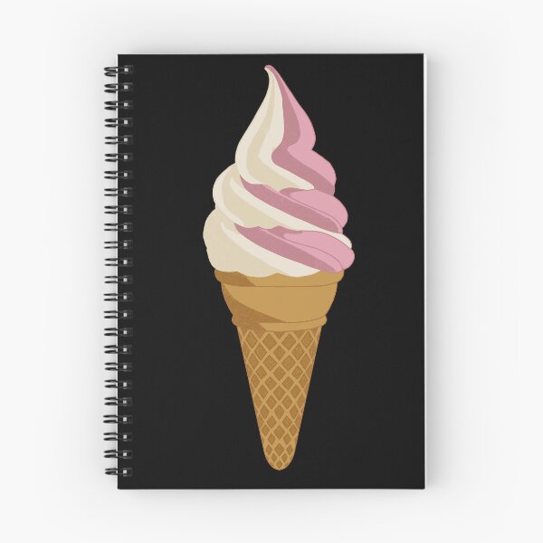 Item preview, Strawberry and Vanilla Swirl Soft Serve Ice Cream Cone designed and sold by kerreation.