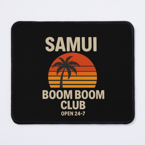 Item preview, Samui Boom Boom Club – Retro Beach Club Palm Sunset T-Shirt designed and sold by WildBoysShop.