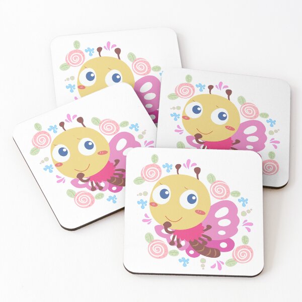 Item preview, Cute Cartoon Butterfly with Whimsical Floral Accents designed and sold by Love3Happy.