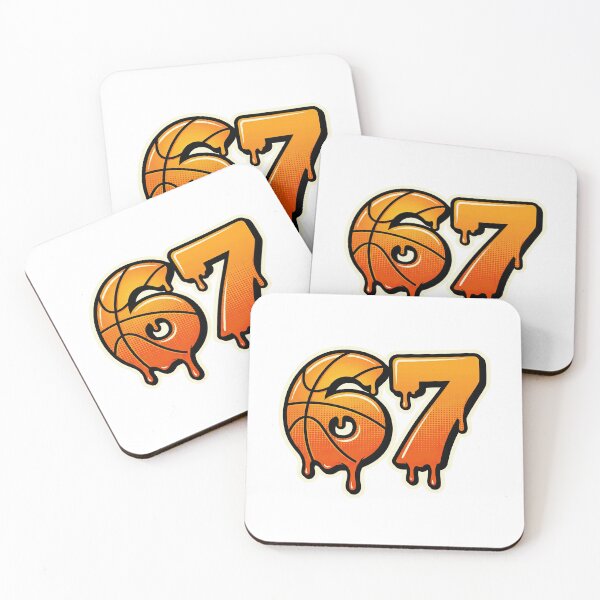 Item preview, 67 Basketball Drip Texture Number Six Seven Gen Alpha Meme designed and sold by NovaCraft30.