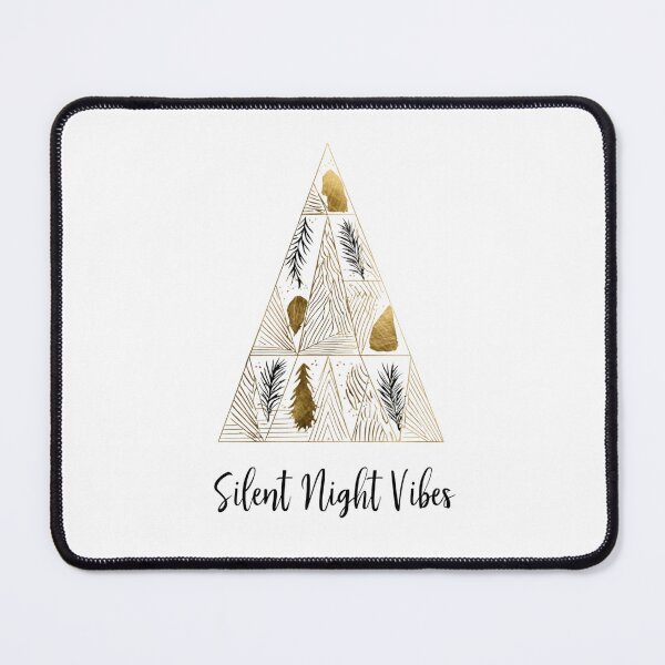 Item preview, Silent Night Vibes – Modern geometric Christmas tree in gold designed and sold by Meiersbeste.