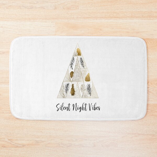 Item preview, Silent Night Vibes – Modern geometric Christmas tree in gold designed and sold by Meiersbeste.