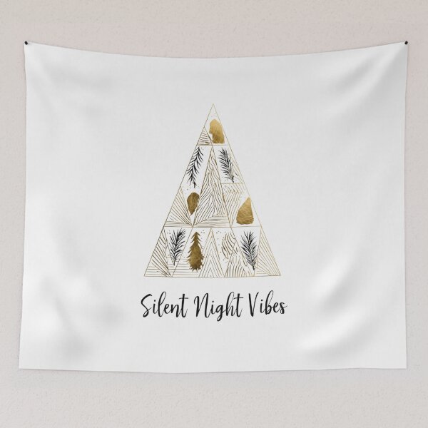 Item preview, Silent Night Vibes – Modern geometric Christmas tree in gold designed and sold by Meiersbeste.
