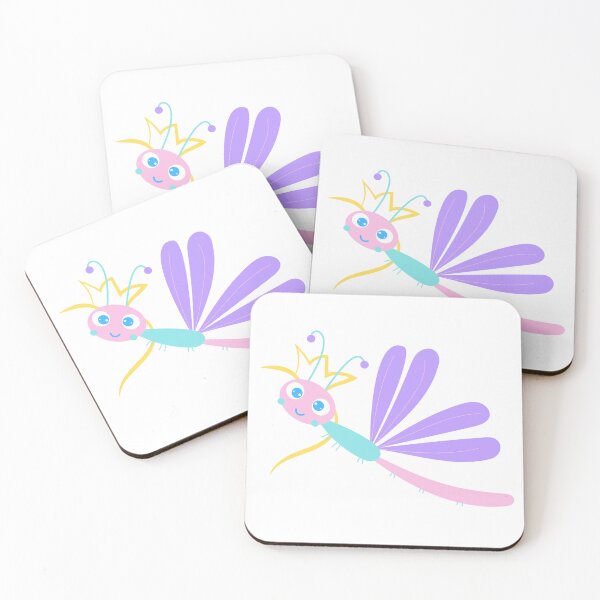 Item preview, Whimsical Cartoon Dragonfly with Pastel Wings designed and sold by Love3Happy.
