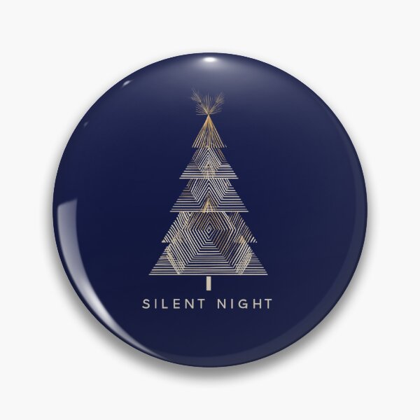 Item preview, Silent Night – Geometric Line Christmas Tree in Gold designed and sold by Meiersbeste.