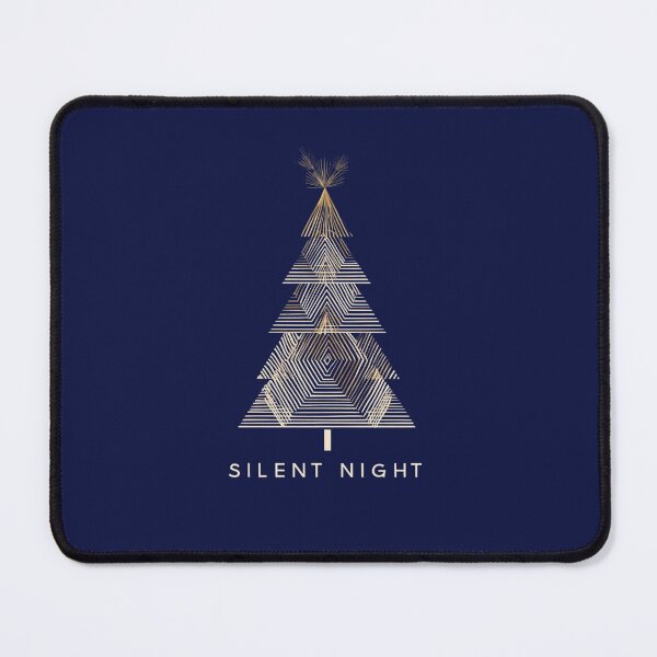 Item preview, Silent Night – Geometric Line Christmas Tree in Gold designed and sold by Meiersbeste.