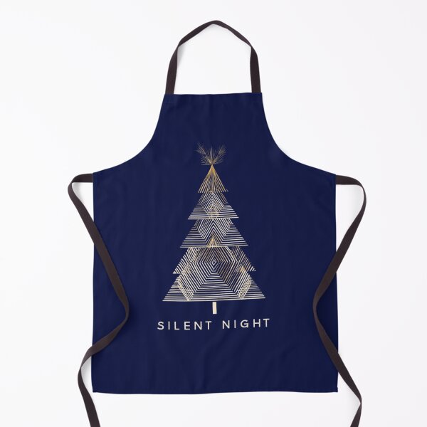 Item preview, Silent Night – Geometric Line Christmas Tree in Gold designed and sold by Meiersbeste.